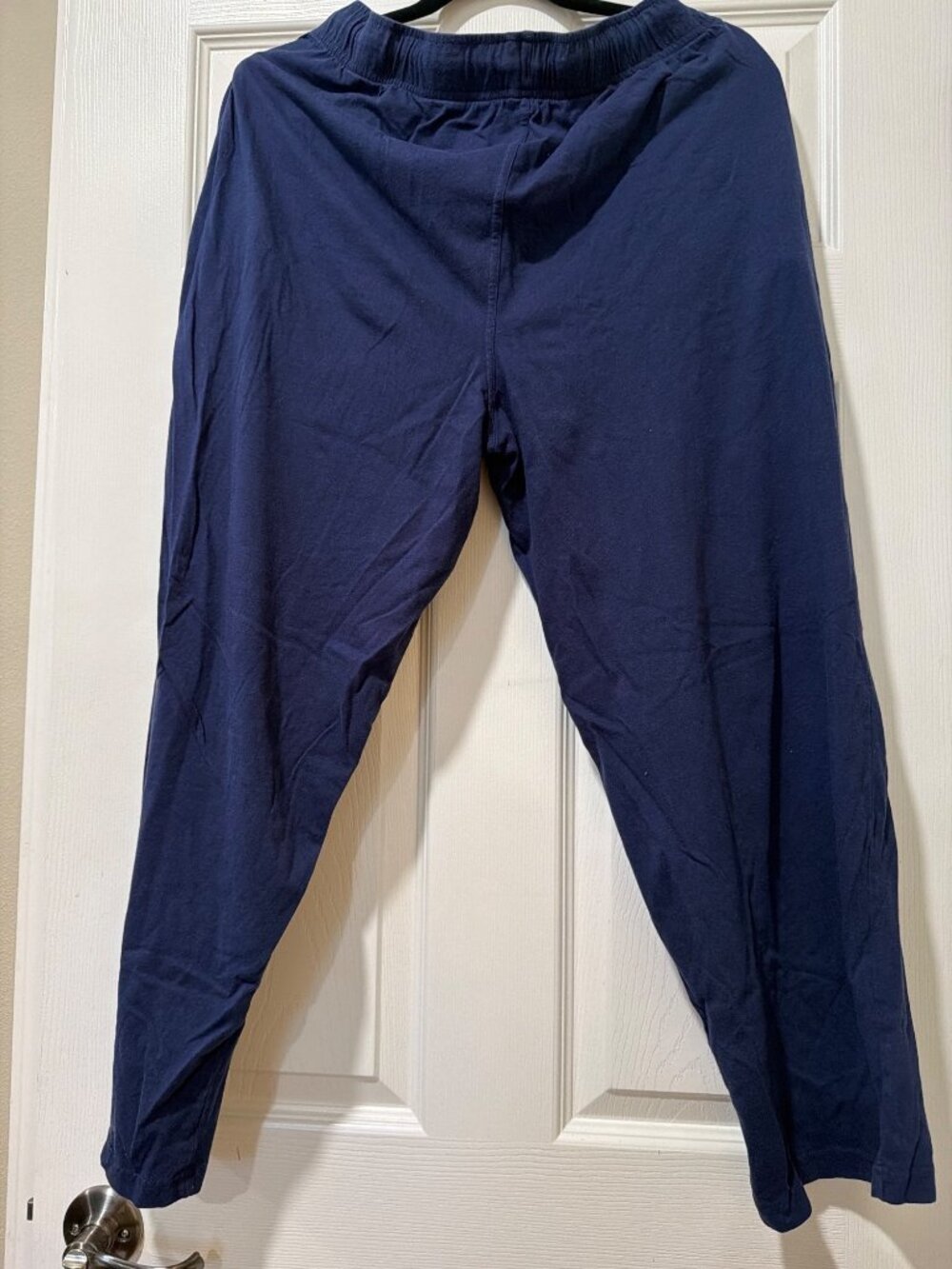 Fruit Of The Loom Mens Navy Blue Cotton Pants Size L
